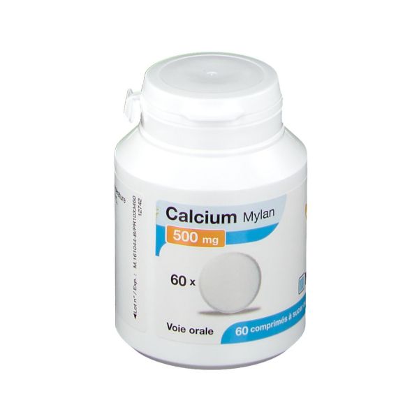 Calcium Mylan 500 Mg Comprimes A Croquer Ou A Sucer B/60