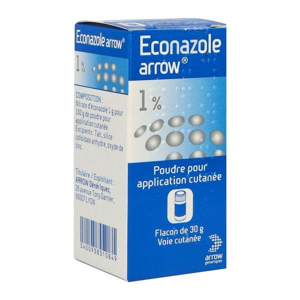 ECONAZOLE ARROW Poudre pour application cutanée 1 %, flacon 30 g