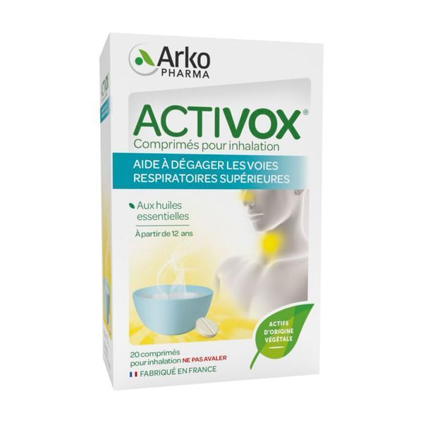 ACTIVOX INHALATION Comprimé pour inhalation aux huiles essentielles, bt 20