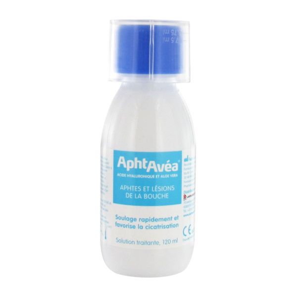 AphtAvéa Acide Hyaluronique Et Aloe Vera Solution Traitante 120 ml