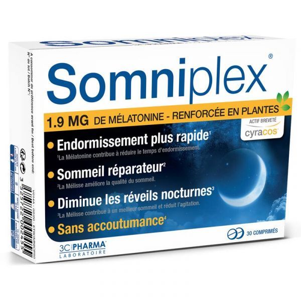 3C Pharma Somniplex - boîte de 30 comprimés