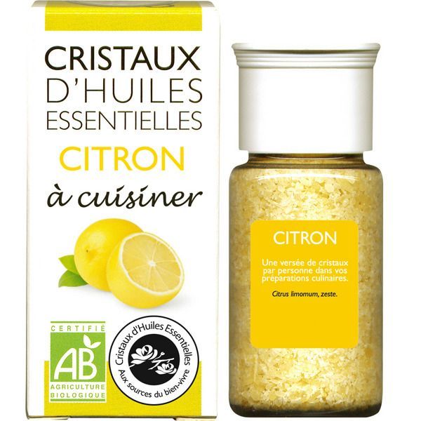 Aromandise Cristaux d'huiles essentielles Citron - flacon 10 g