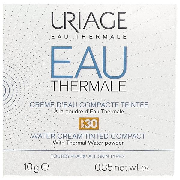 URIAGE EAU THERMALE CREME D'EAU COMPACTE TEINTEE SPF 30 Crème d'eau compacte teintée, SPF 30, boîtier 10 g