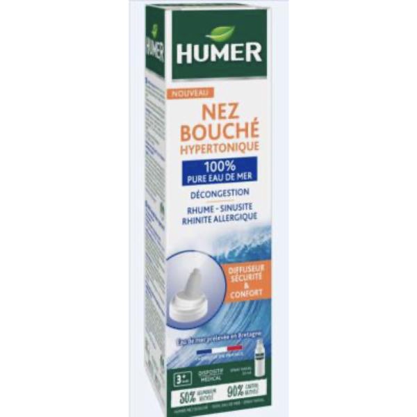 HUMER NEZ BOUCHE SPRAY NASAL SOLUTION HYPERTONIQUE LIQUIDE FLACON 50 ML 1