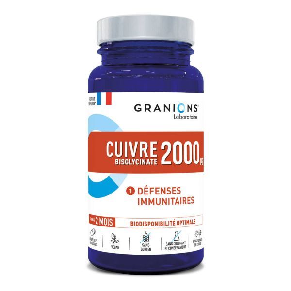 Granions Cuivre 2 mg - 60 gélules
