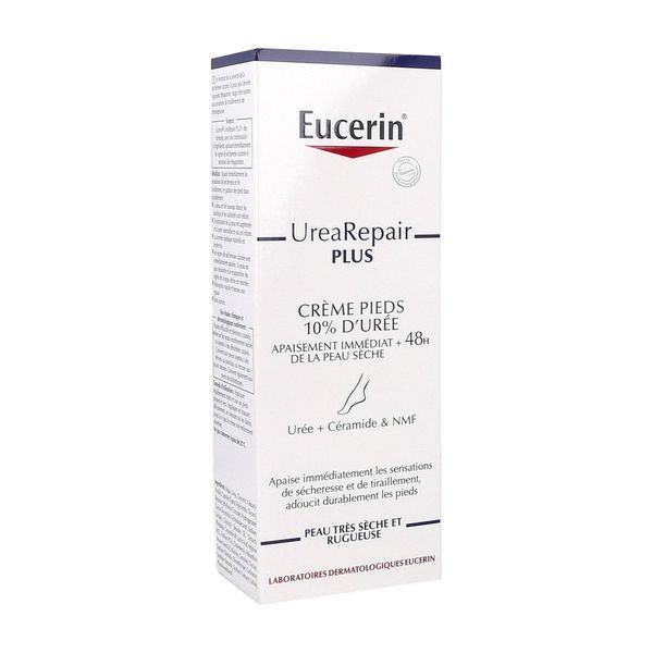 EUCERIN UREA REPAIR PLUS CREME PIEDS 10 % UREE Crème podologique à 10 % d'urée, tube 100 ml