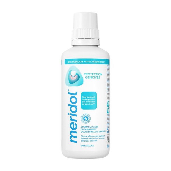 MERIDOL PROTECTION GENCIVES BAIN DE BOUCHE Bain de bouche fluoré, sans alcool, fl 400 ml