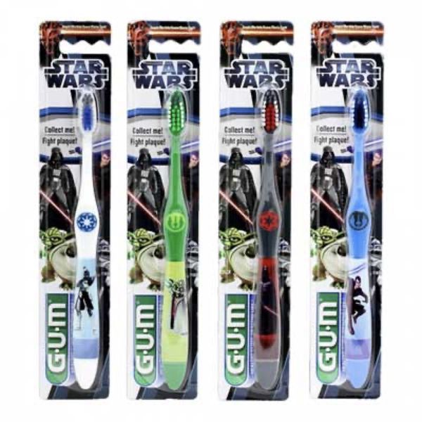GUM STAR WARS Brosse à dents décorée, 4 rangs, pour enfant, unité