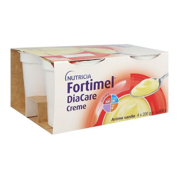 FORTIMEL DIACARE CREME DADFMS, arôme vanille, 200 g x 4