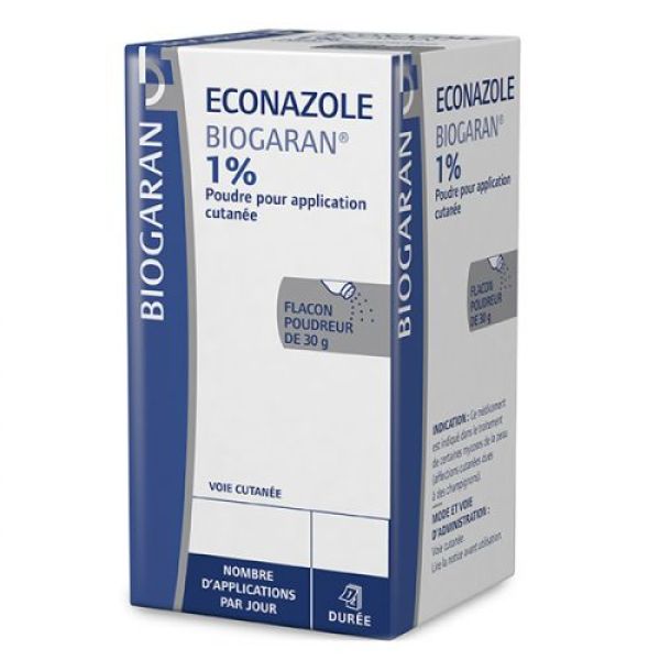 Econazole Biogaran 1 % Poudre Pour Application Cutanee 30 G En Flacon Poudreur