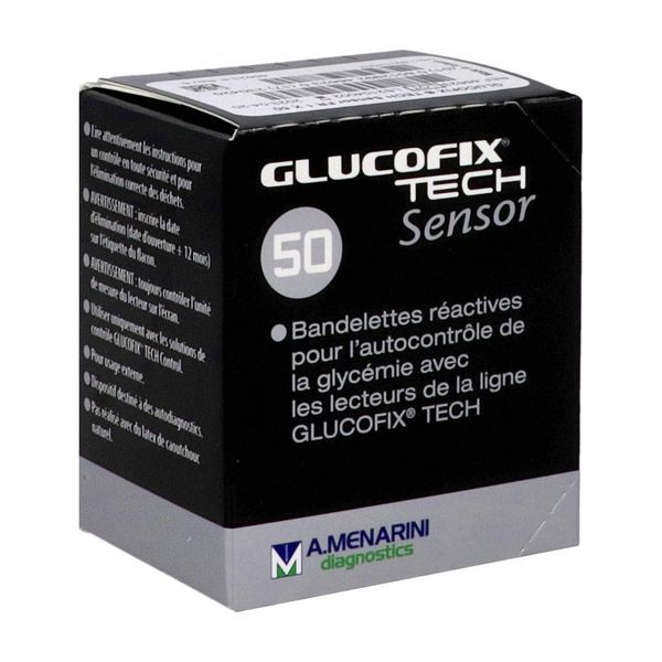 Glucofix Tech Sensor (Pour Tech & Tech 2K) Bandelette 50