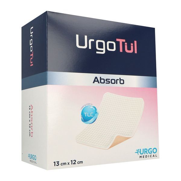 URGOTUL ABSORB Pansement hydrocellulaire lipido-colloïde, 13 cm x 12 cm, bt 16