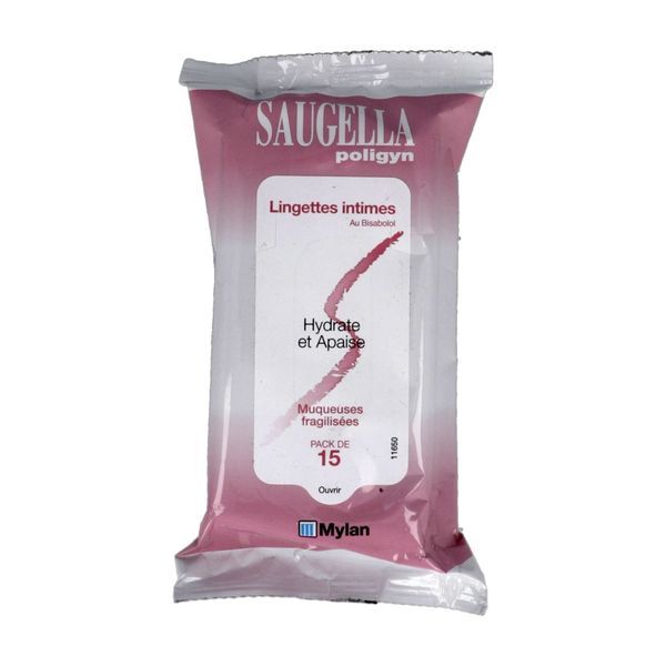 Saugella Poligyn 15 Lingettes Intimes