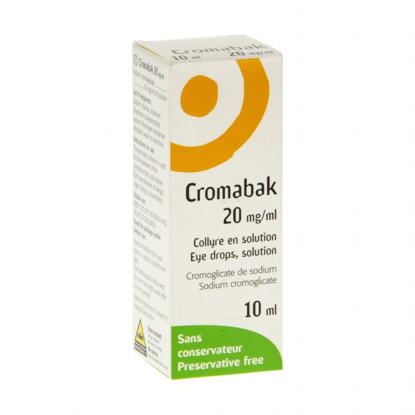 Cromabak 20 Mg/Ml (Cromoglycate De Sodium) Collyre En Solution 10 Ml En Flacon