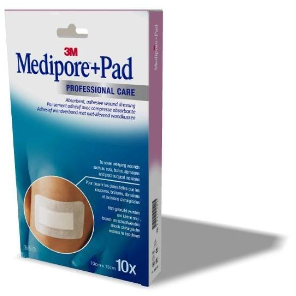 Medipore+Pad Adhesif Sterile Avec Compresse Absorbante 10Cm*15Cm Pansement 10
