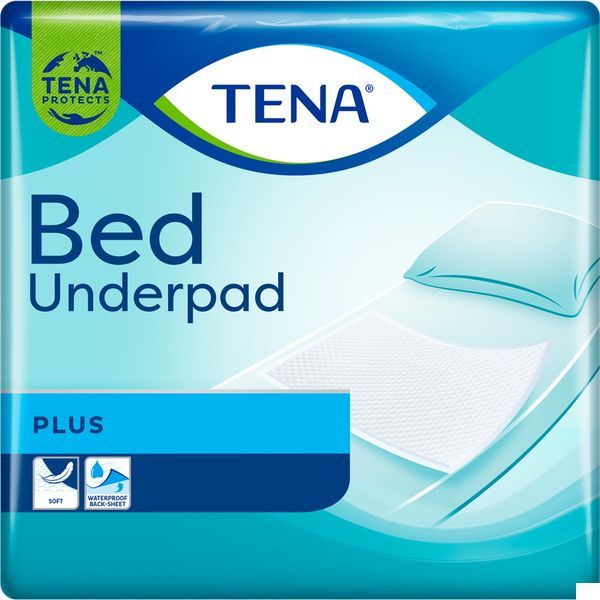 TENA BED PLUS Alèse absorbante, intraversable, à usage unique, 60 cm x 90 cm (ref. 770120), sac 35