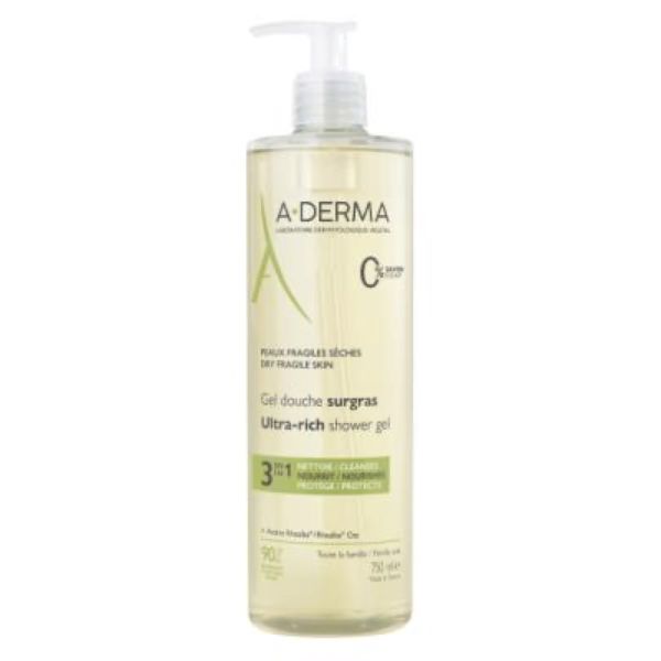 A-DERMA GEL DOUCHE SURGRAS 750ML