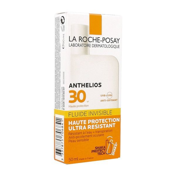 ANTHELIOS CREME SOLAIRE SPF 30 AVEC PARFUM Crème solaire haute protection, fluide invisible SPF 30, avec parfum, tube 50 ml