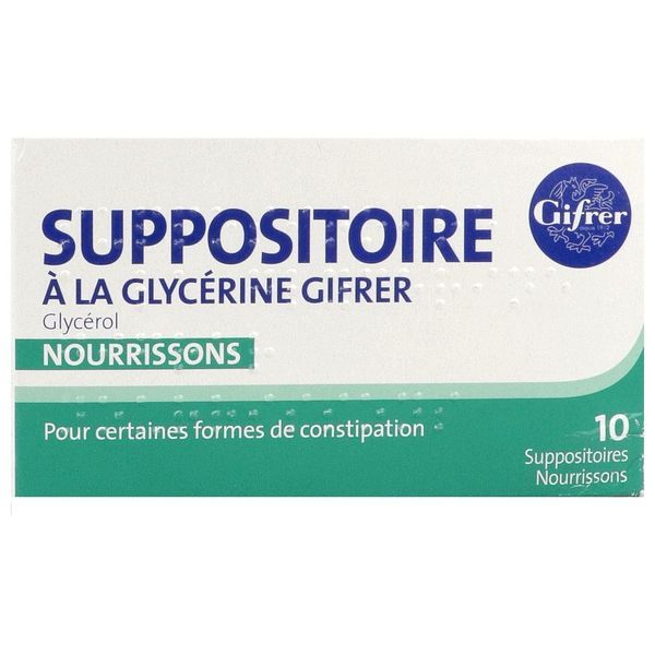 SUPPOSITOIRE A LA GLYCERINE GIFRER NOURRISSON Suppositoire, boîte 10