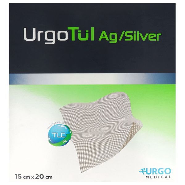 URGOTUL AG Interface lipido-colloïde imprégnée de sels d'argent, 15 cm x 20 cm, bt 16