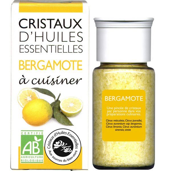Aromandise Cristaux d'huiles essentielles Bergamote BIO - flacon de 10 g