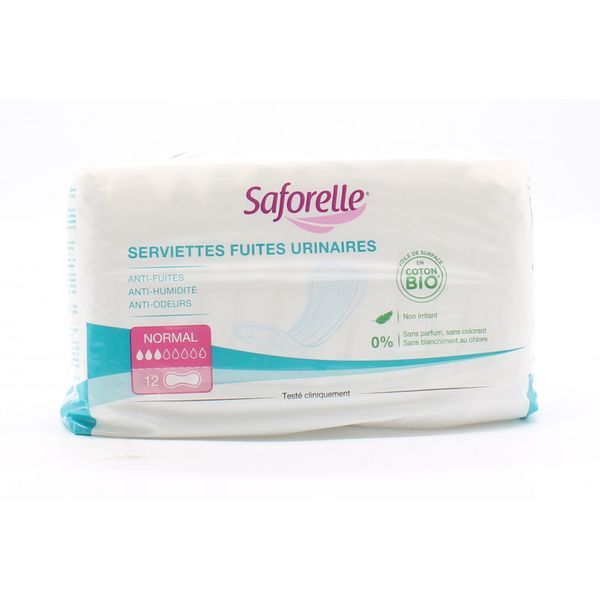 Saforelle Serviettes Hygienique Fuites Urinaires Normales Boite 12