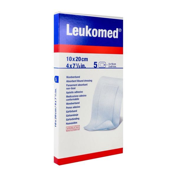 LEUKOMED Pansement multiextensible stérile, adhésif 4 côtés, 10 cm x 20 cm (ref. 72380-27), bt 5
