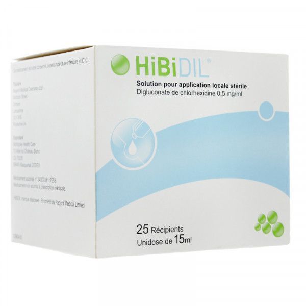 HIBIDIL solution pour application locale stérile B/25