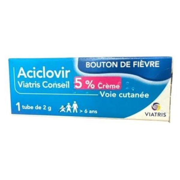 Aciclovir Viatris Conseil 5% Creme 1 Tube(S) Aluminium Verni De 2 G