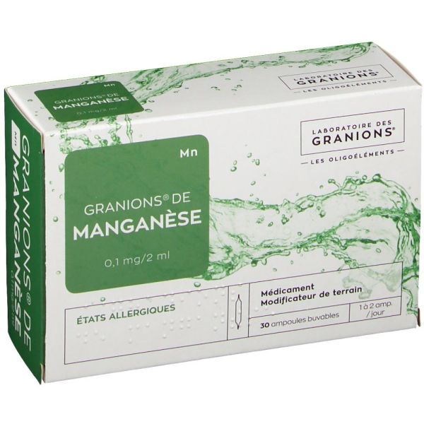 Granions De Manganese 0,1 Mg/2 Ml Solution Buvable En Ampoule B/30