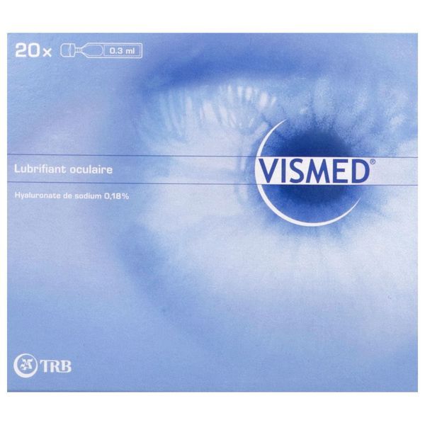 VISMED Solution ophtalmique lubrifiante pour instillation oculaire, unidose, bt 20