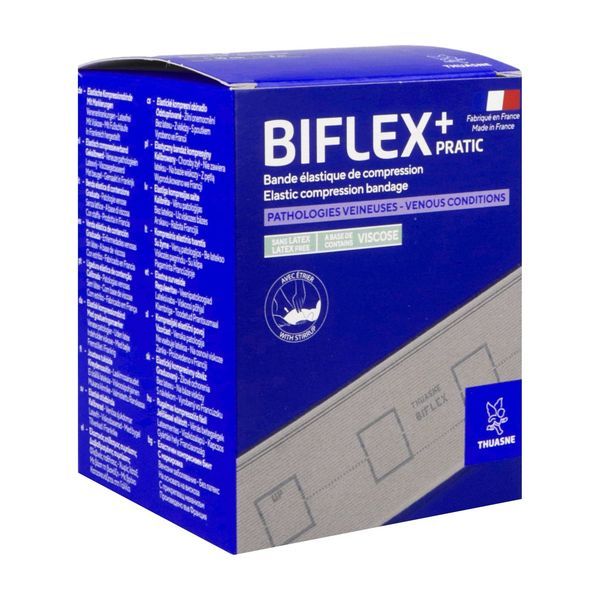 BIFLEX PLUS N° 17 FORTE PRATIC Bande de compression, élastique, étalonnée à allongement moyen avec étrier, 3 m x 10 cm, unité
