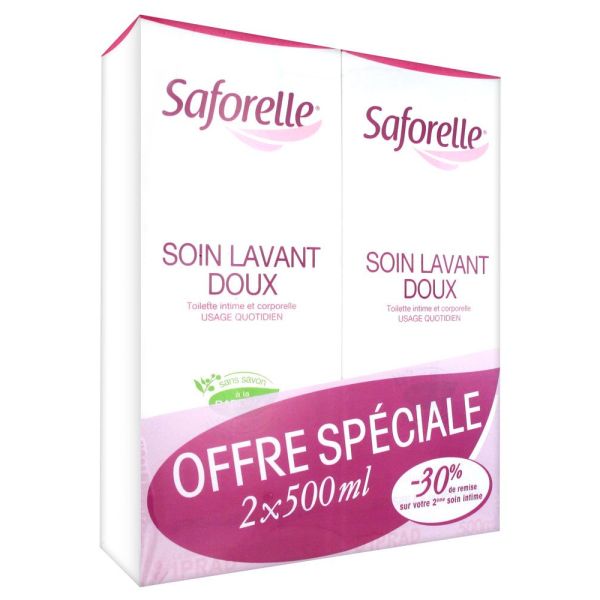 Saforelle soin lavant doux 500ml x2