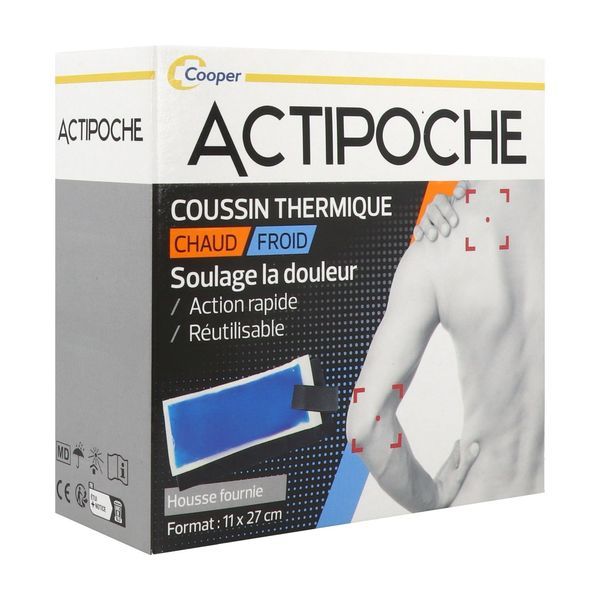 Actipoche Coussin Thermique Chaud/Froid Moyen Modele 11*27 Cm 1