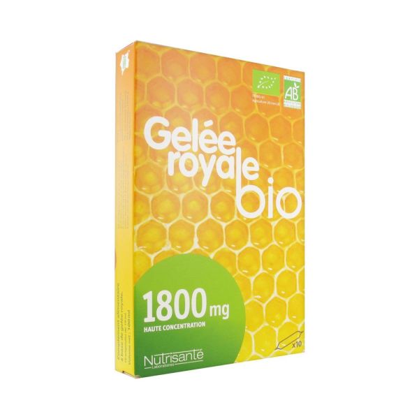 Nutrisanté Gelée Royale Bio 1800 mg 10 Ampoules