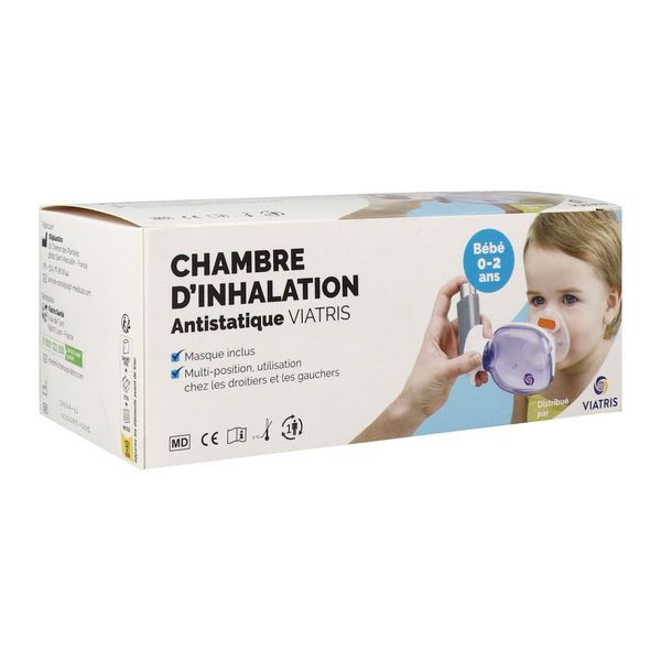 VIATRIS CHAMBRE D'INHALATION MASQUE Chambre d'inhalation pédiatrique nourrisson de moins de 2 ans, unité