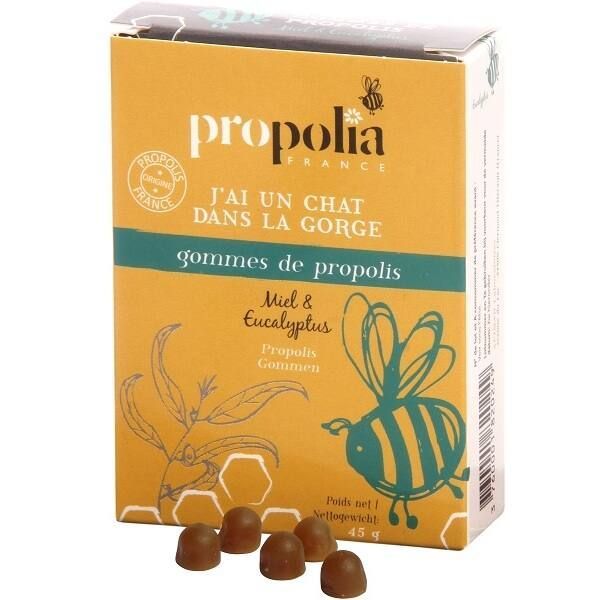 Propolia Gommes de propolis miel & eucalyptus - sachet 45 g