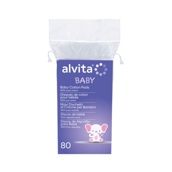 Alvita 80 Disques De Coton Grand Format