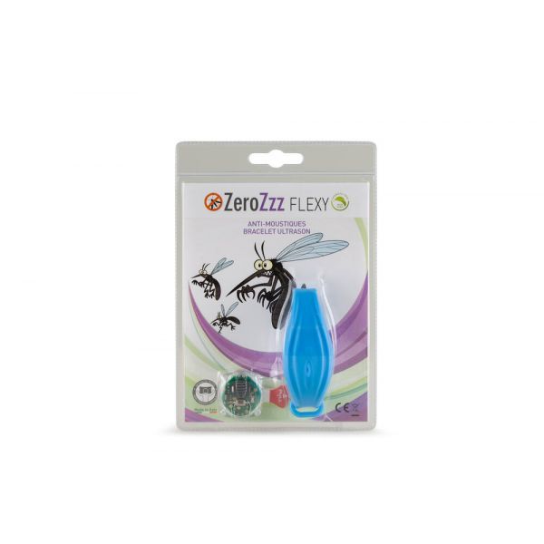 Ultrasound Tech ZeroZzz Flexy bleu - Bracelet anti moustiques