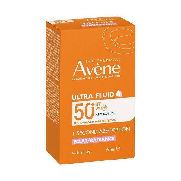 AVENE ULTRA FLUID ECLAT SPF 50+ Ultrafluide solaire éclat très haute protection, SPF 50+, fl 50 ml