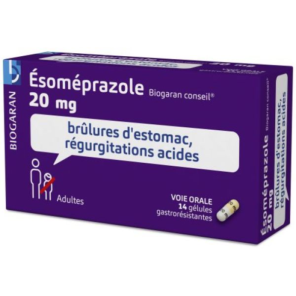 Esomeprazole Biogaran Conseil 20 Mg Gelule Gastroresistante B/14