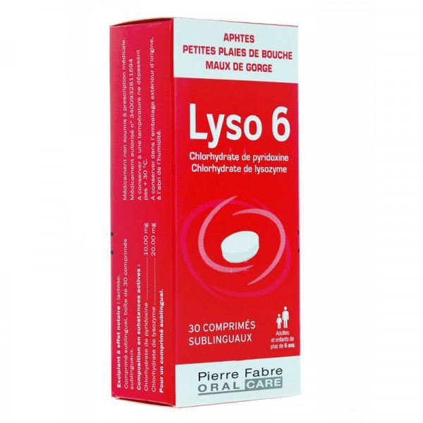 LYSO 6 COMPRIME SUBLINGUAL B/30