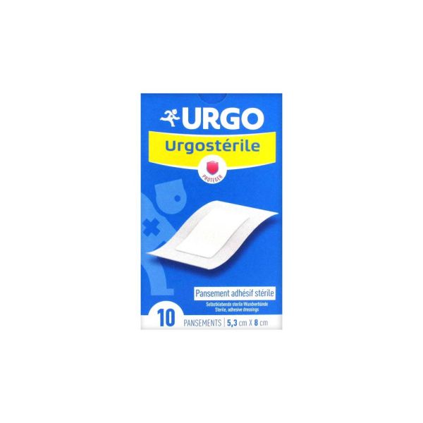 Urgo Urgostérile Pansement Adhésif Stérile 5,3 x 8 cm 10 Pansements