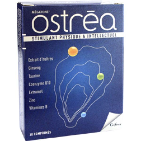 MEGATONE OSTREA Comprimé, complément alimentaire à base d'huître, ginseng, vitamines et minéraux, bt 30