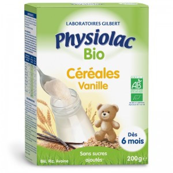 Physiolac Cereales Vanille Bio Poudre Boite 200 G 1