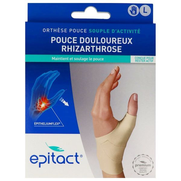 EPITACT ORTHESE PROPRIOCEPTIVE SOUPLE Orthèse de poignet pouce proprioceptive, à base d'EpitheliumFlex, droit, large, unité