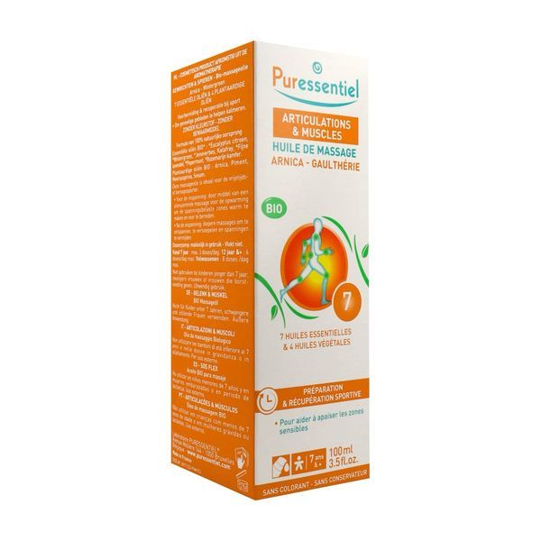 PURESSENTIEL ARTICULATIONS & MUSCLES HUILE DE MASSAGE BIO Huile de massage bio, fl 100 ml
