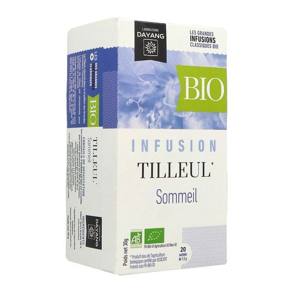 DAYANG INFUSION CLASSIQUE BIO TILLEUL Fleur de tilleul, infusette, bt 20