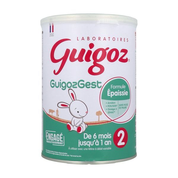 GUIGOZGEST 2 FORMULE EPAISSIE Lait de suite pour nourrisson 2ème âge, bt 780 g