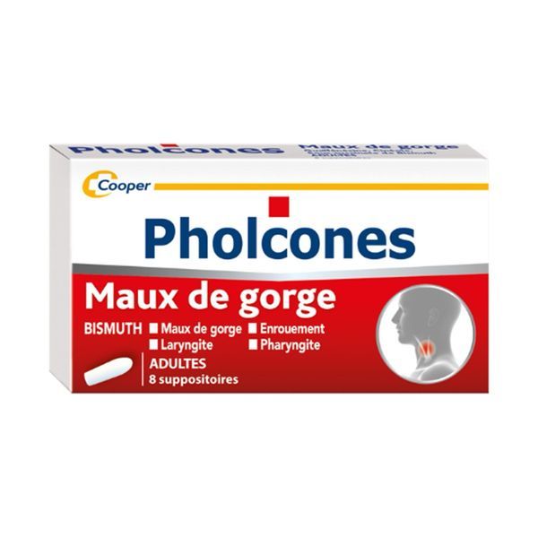 PHOLCONES BISMUTH ADULTES SUPPOSITOIRE B/8